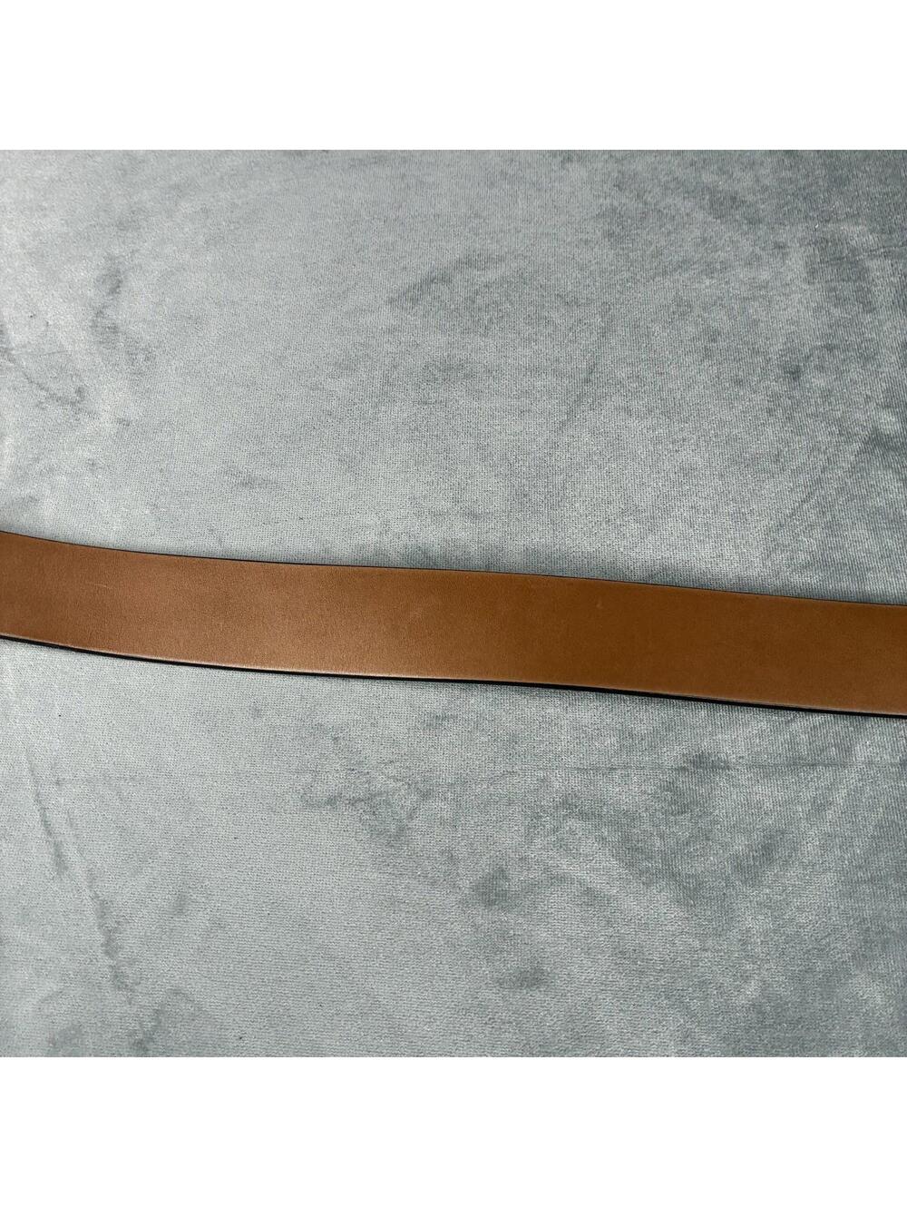 Coach Brown Leather Belt Medium M Fits 35 Silver Tone Buckle Classic - Picture 6 of 14